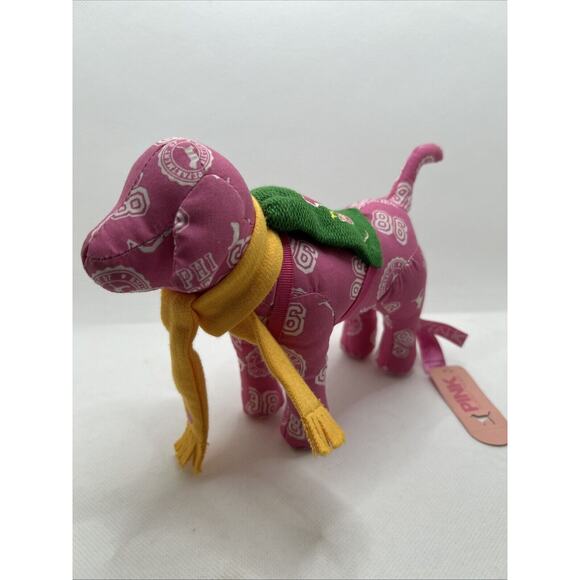 VICTORIA’S SECRET Other - VICTORIA’S SECRET PHI BETA PINK POP PINK DOG W/SCARF & BACKPACK, NWT
